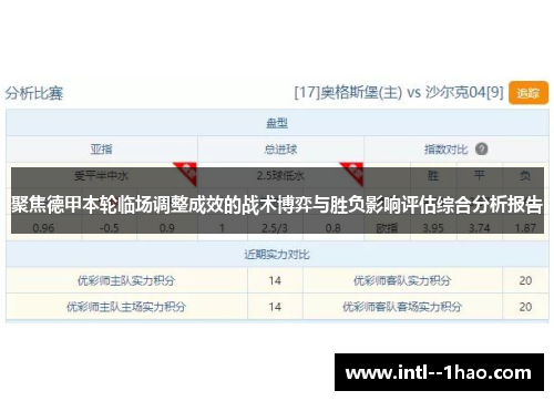 聚焦德甲本轮临场调整成效的战术博弈与胜负影响评估综合分析报告